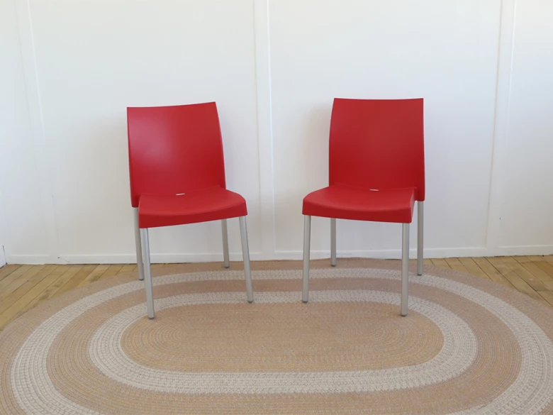 Pedrali - chaise Ice 800 - rouge - seconde vie (Lot de 2)