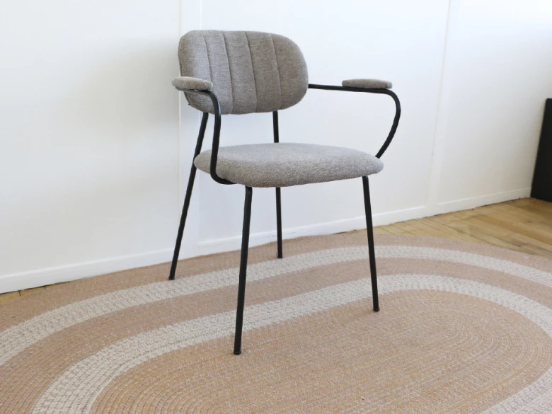 Kave Home - chaise Auxtina - chenille marron clair - seconde vie