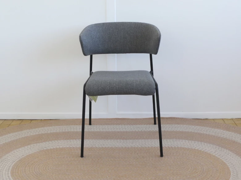 S·CAB - fauteuil Lisa avec accoudoirs - gris et noir - seconde vie
