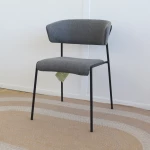 S·CAB - fauteuil Lisa avec accoudoirs - gris et noir - seconde vie - 4