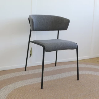 S·CAB - fauteuil Lisa avec accoudoirs - gris et noir - seconde vie