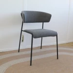 S·CAB - fauteuil Lisa avec accoudoirs - gris et noir - seconde vie - 2