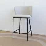 Kave Home - tabouret Ciselia - chenille beige et noir - seconde vie - 4