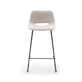 Kave Home - tabouret Zahara - beige et noir - seconde vie