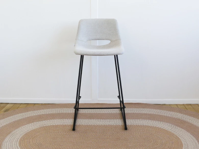 Kave Home - tabouret Zahara - beige et noir - seconde vie